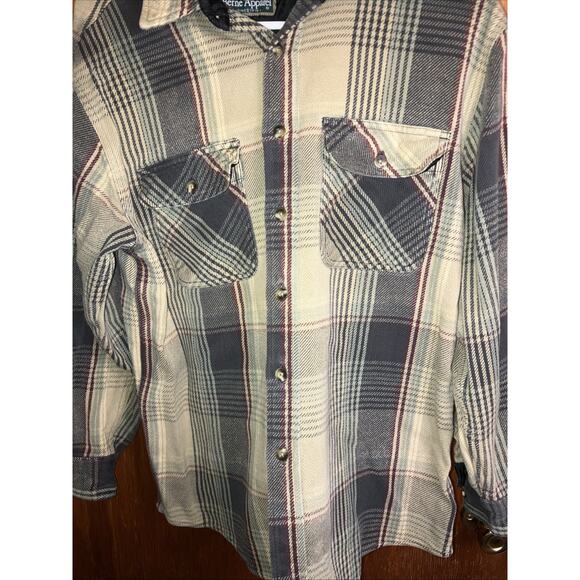 VTG Berne Apparel Heavy Cotton Button Up Flannel Mens M - Picture 5 of 12